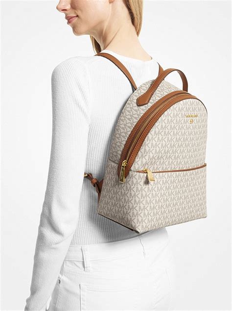 michael kors valerie medium logo|Michael Kors Valerie Medium Logo Backpack (Vanilla) .